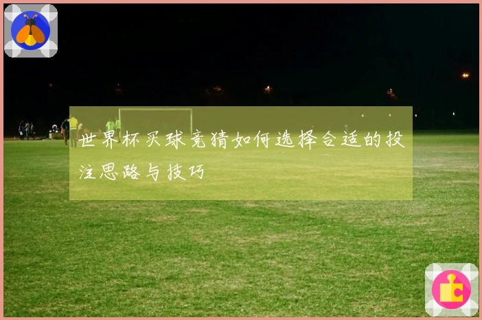 世界杯买球竞猜如何选择合适的投注思路与技巧